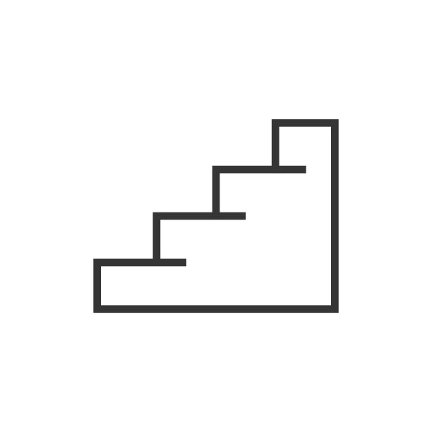 楼梯符号图标矢量插图图片下载
