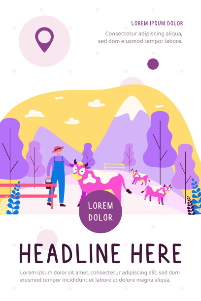 农民放牧牛图片下载