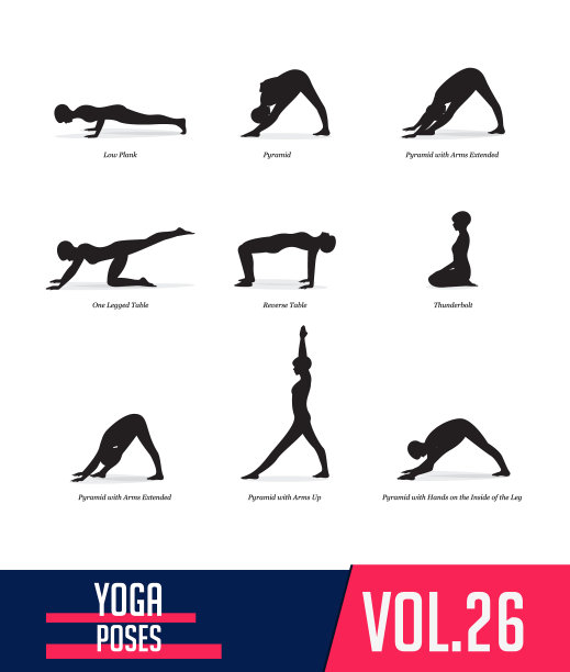 设置轮廓瑜伽姿势图片下载