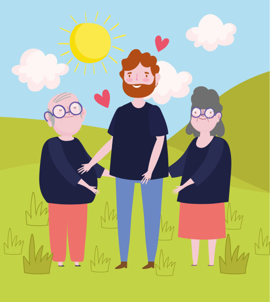 家庭祖父母的儿子图片下载