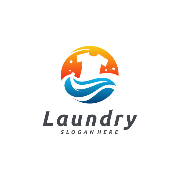 洗衣标志设计，洗衣标志设计概念矢量模板图片下载