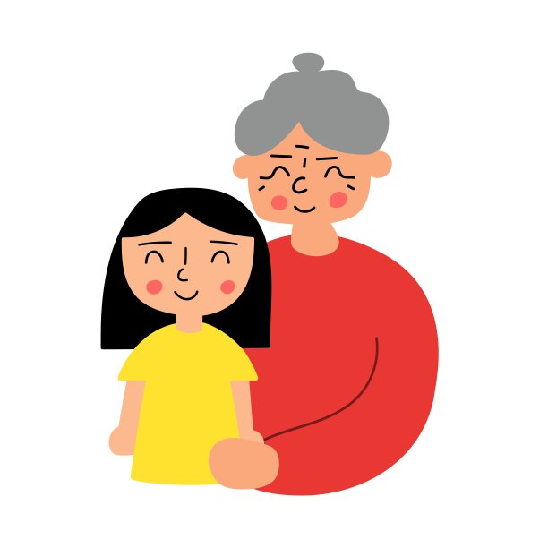 祖母和孙女。图片下载