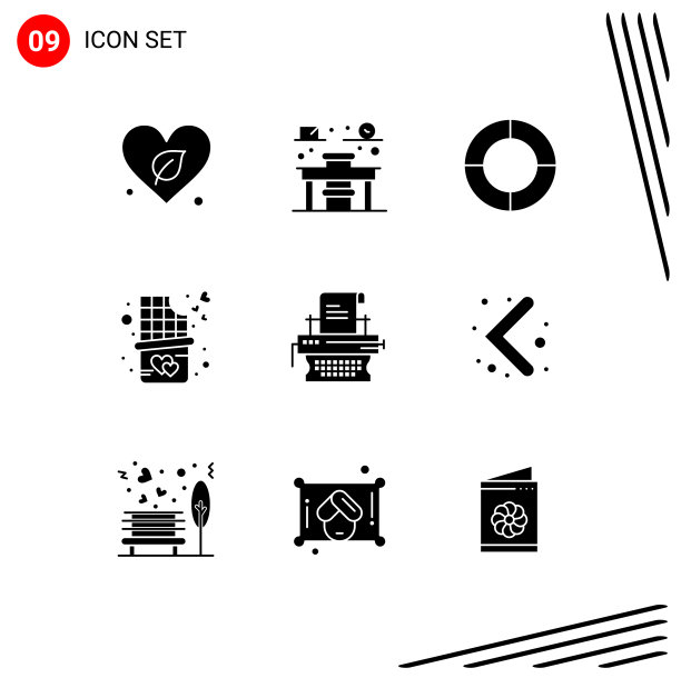 9个适用于网络和移动的通用实体符号图片下载