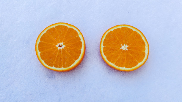 雪花和橙色图片下载