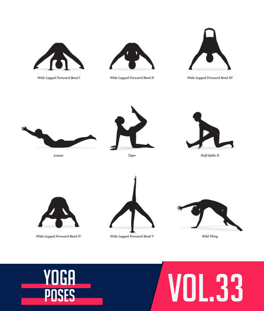 设置轮廓瑜伽姿势图片下载