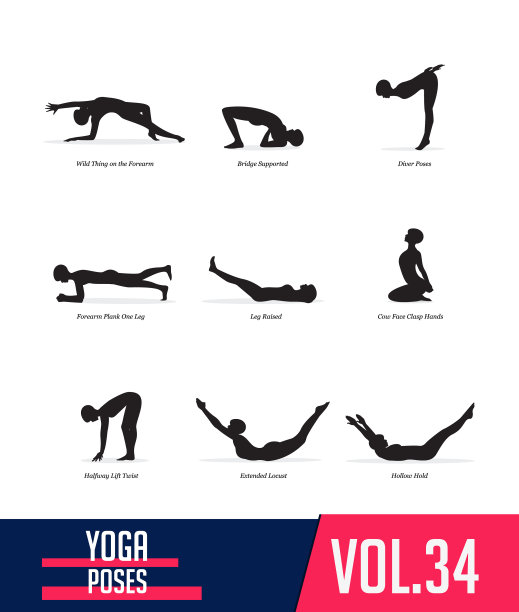 设置轮廓瑜伽姿势图片下载