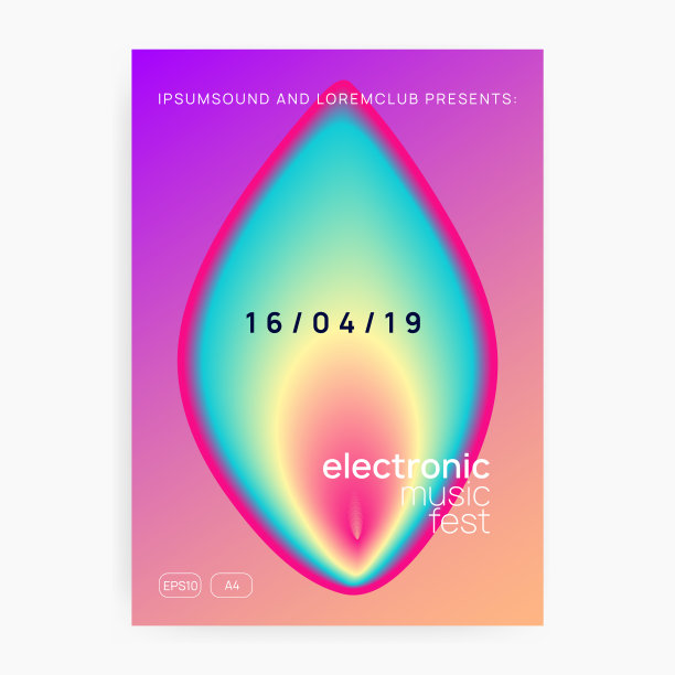 夏季音乐节海报和音乐传单。图片下载