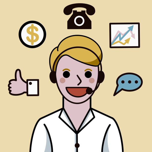 呼叫中心接线员考虑的是销售、电话、利润增长和业务图片下载