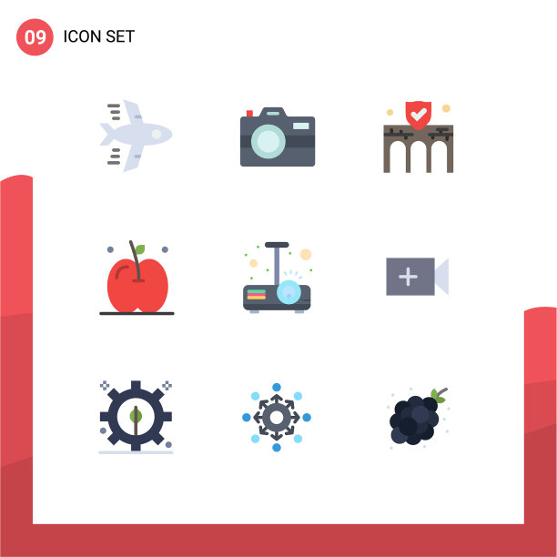 包9创意平面色彩投影仪图片下载