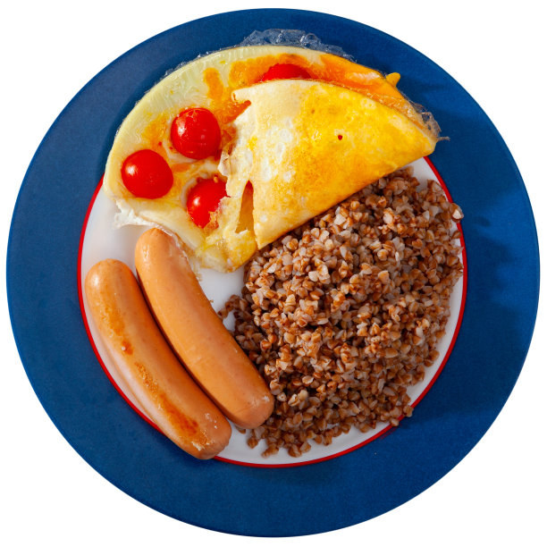 荞麦香肠和煎蛋图片下载