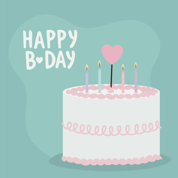 生日蛋糕上写着生日快乐图片下载