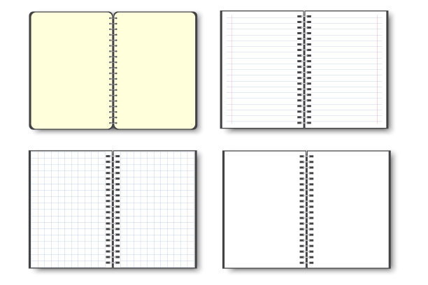 现实的小册子与笔记本。笔记本纸。矢量图模板。商业组织。股票的形象。每股收益10。图片下载