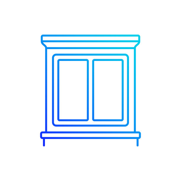 窗口内饰线性矢量图标图片下载