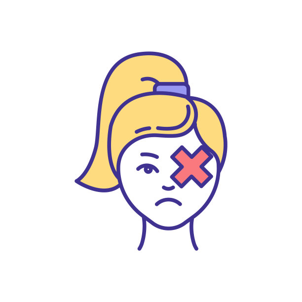 眼外伤RGB颜色图标图片下载