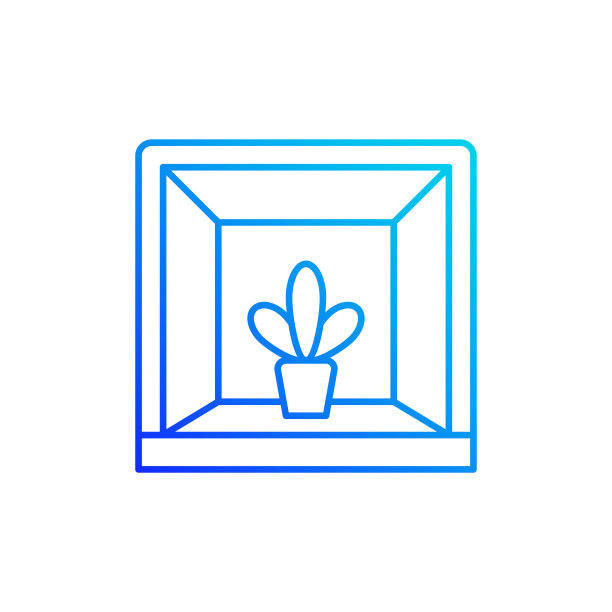 花园窗口线性矢量图标图片下载