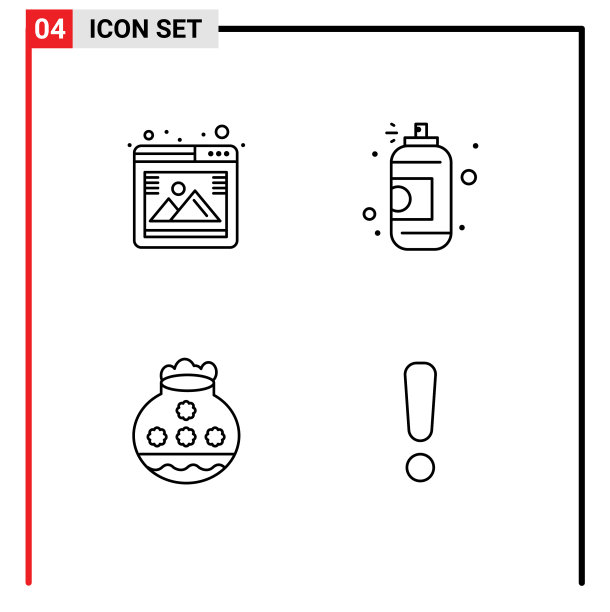 4线概念为网站移动和应用程序图片下载