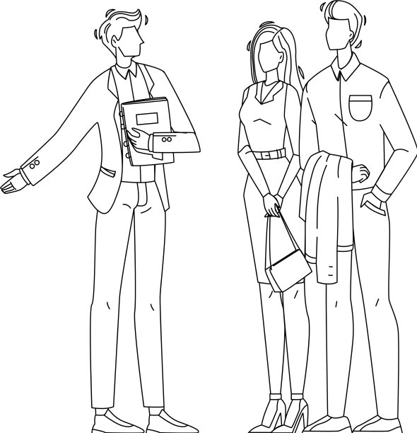 展厅销售经理及客户图片下载