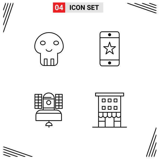 移动界面线设4个象形图图片下载