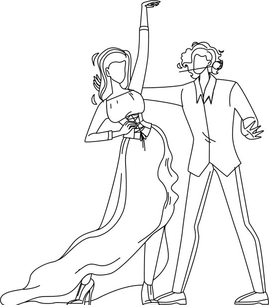 女人和男人在跳弗拉明戈舞图片下载