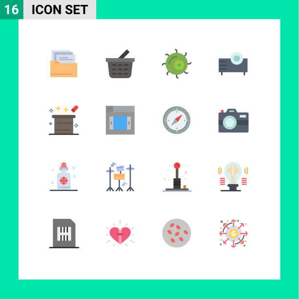 16个万能的彩色标志符号魔术师图片下载