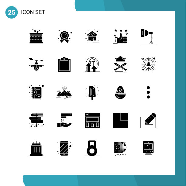 为星星设置25个商业实体符号包图片下载