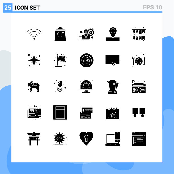 为节日设置的25组现代固体象形文字图片下载