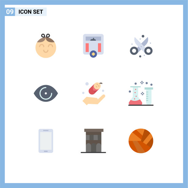 9 .主题平色和可编辑的符号图片下载