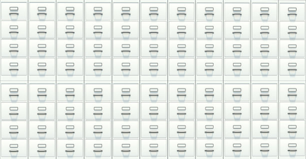 档案文件柜蓝色背景。打开抽屉。三维演示图片下载