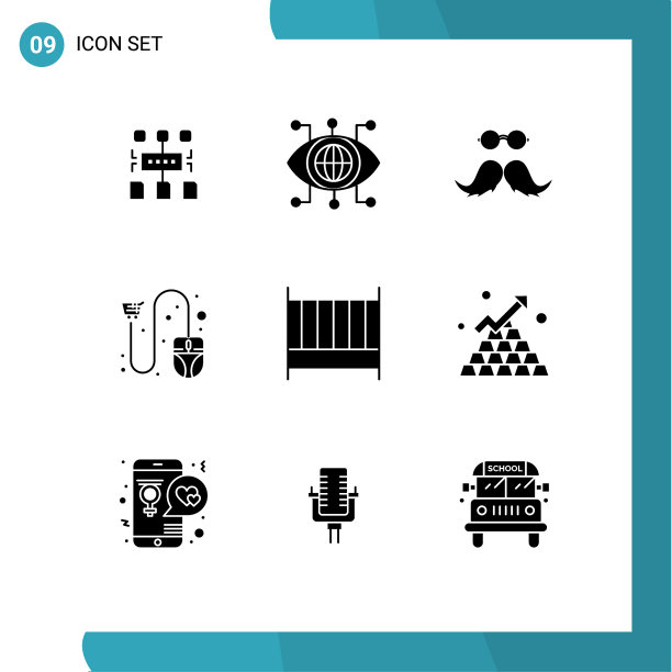 9个适用于网络和移动的通用实体符号图片下载