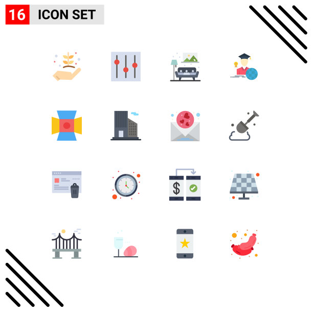 通用图标符号组16现代扁平图片下载