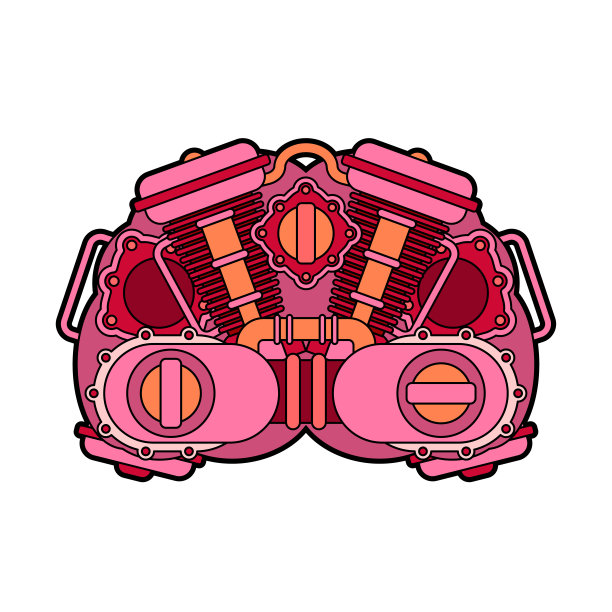 机械化的大脑。引擎的大脑。脑运动图片下载