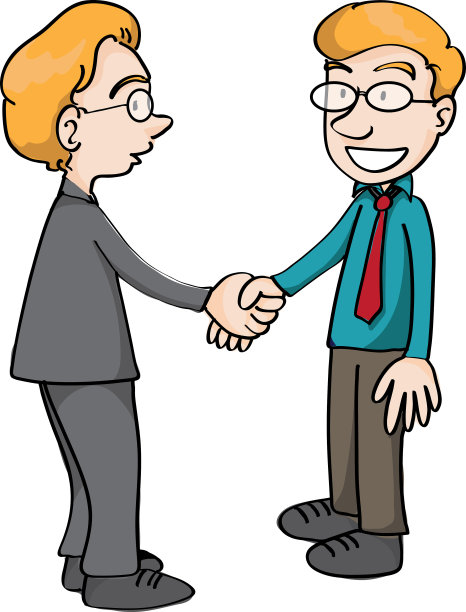 商业伙伴男女握手图片下载