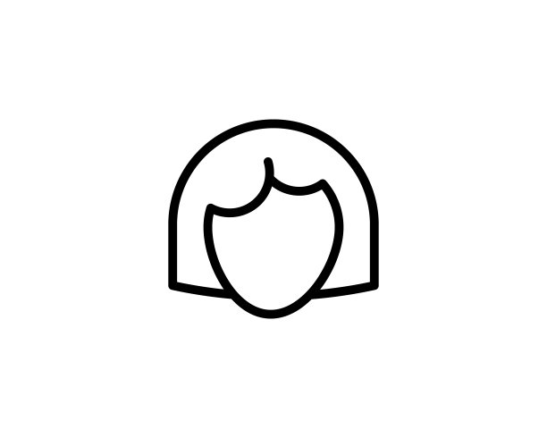 美女头像剪影线图标。女商人，女化身，商业薄线性矢量插图。象形文字孤立在白色背景上图片下载