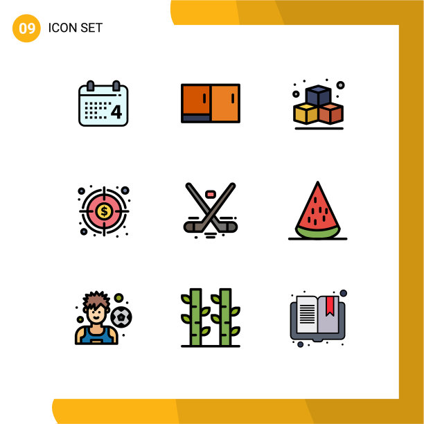 9 .创意图标的现代标志和符号图片下载