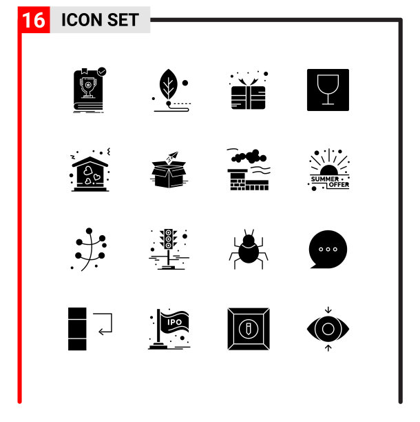 象形文字设置了16个简单的固体象形文字图片下载