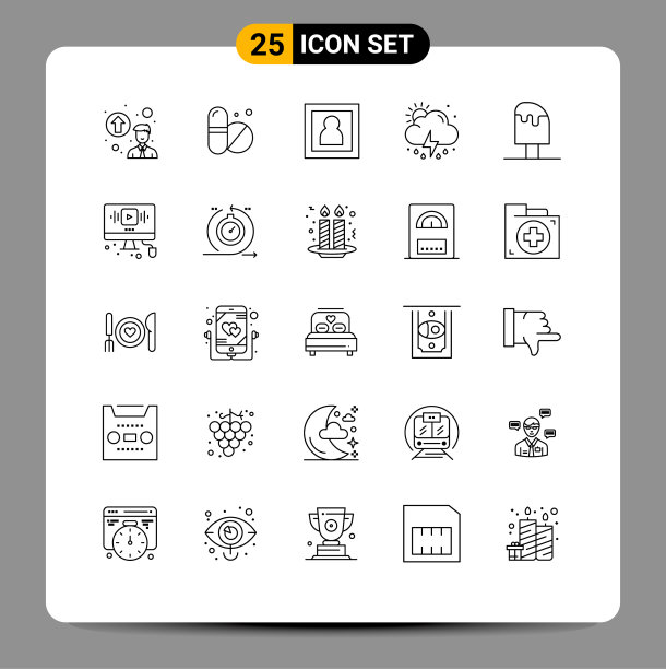 25线概念为网站移动和应用食品图片下载