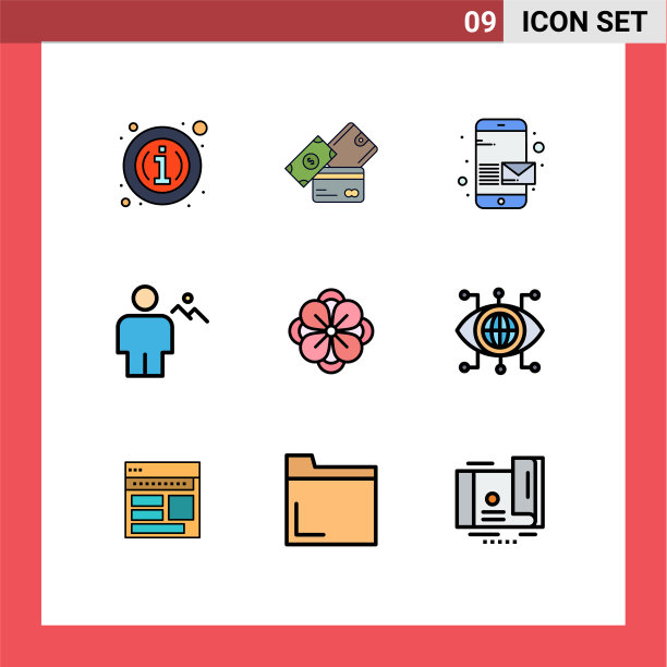 设置9商业填充线平面颜色包图片下载