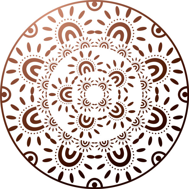 渐变花曼陀罗或装饰东方图片下载