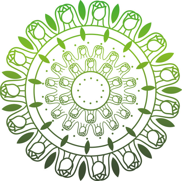 渐变曼陀罗为指甲花民族装饰之上图片下载