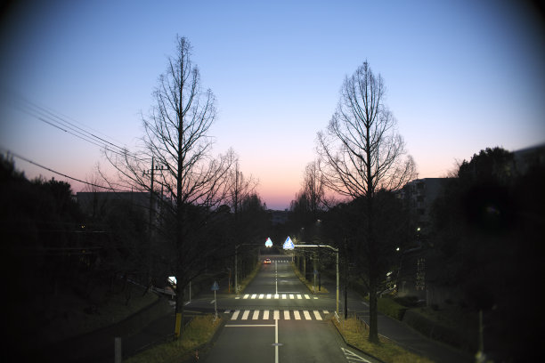 黎明时分东京郊区安静的街道图片下载