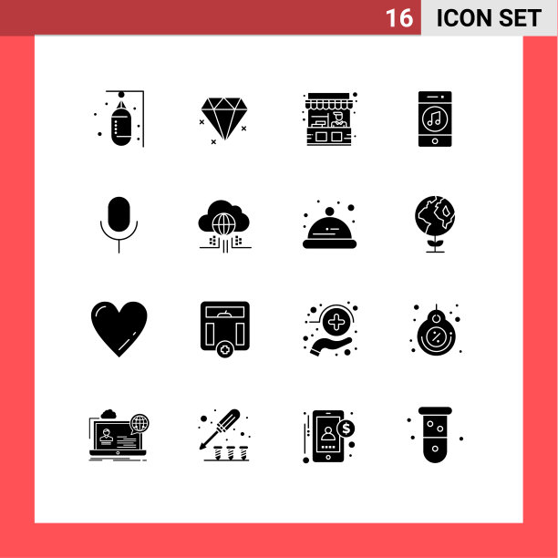 16 .用户界面实心字形包现代图片下载