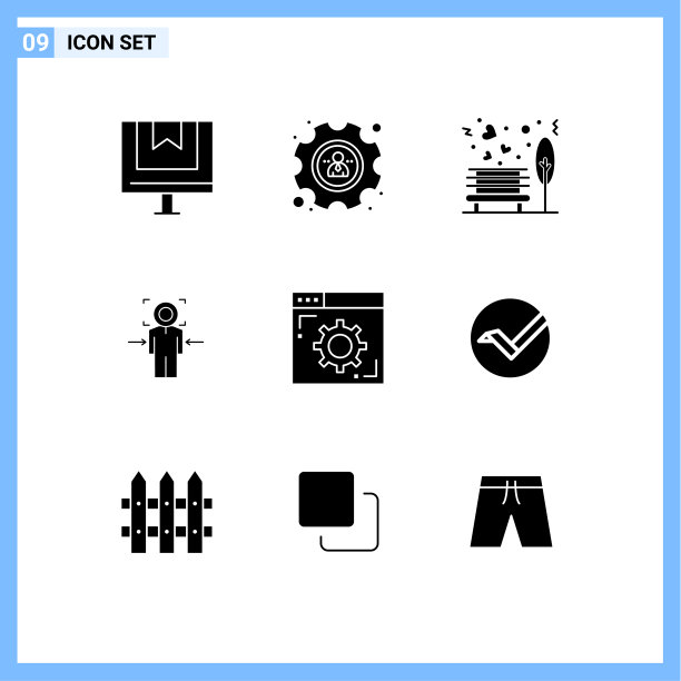 股票图标包9行符号和符号图片下载