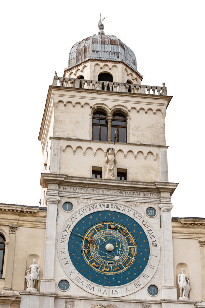 帕多瓦的中世纪钟楼，位于意大利的威尼托先生广场图片下载