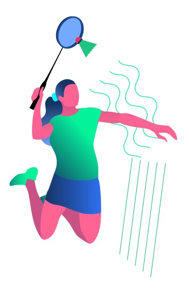 羽毛球女素材图片