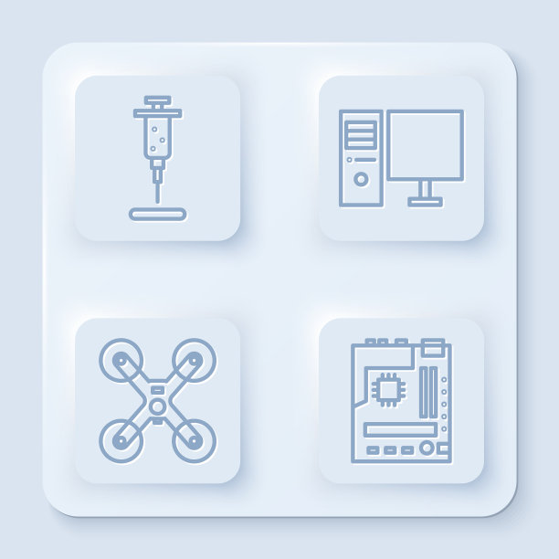 设线注射器电脑显示器无人机飞行图片下载