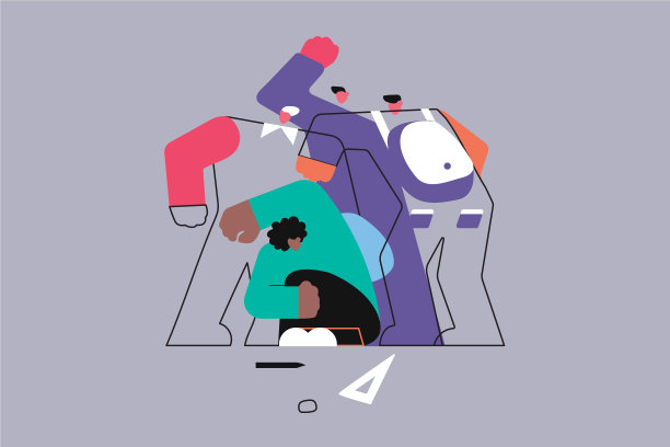 学校里的人用暴力来对抗种族主义图片下载