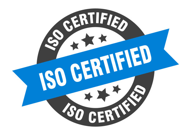 Iso认证标志圆丝带贴纸隔离图片下载