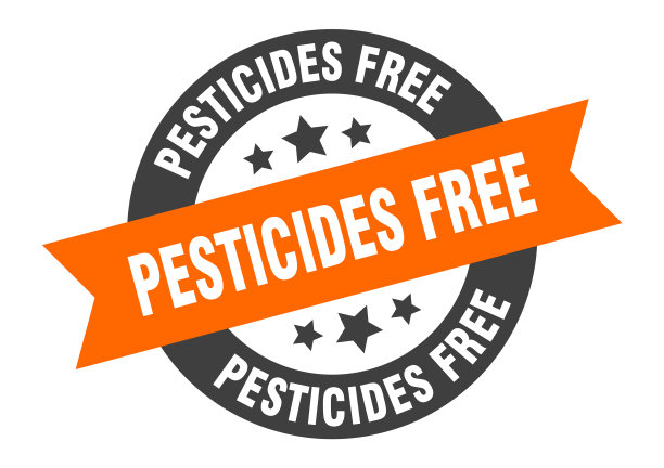 无农药标志圆丝带贴纸图片下载