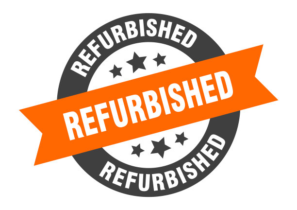 翻新标志圆丝带贴纸隔离标签图片下载