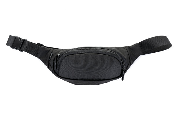 不同颜色的腰包，有拉链，皮带和口袋。孤立的插图上的白色背景。图片下载